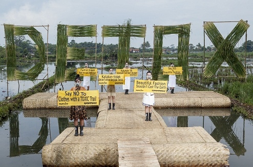  Melalui Gerakan Detox, Greenpeace Menggelar Fashion Show di Atas Areal Tercemar  